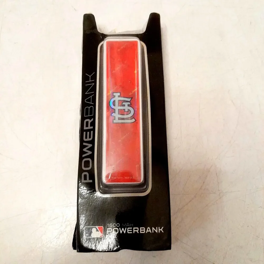 MLB St. Louis Cardinals 1600K Mah Slim Power Bank Mizco New